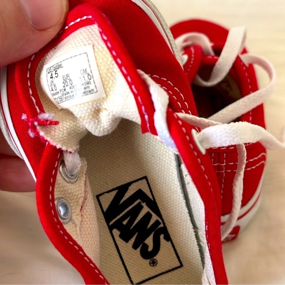 VANS: toddler, size 4.5, red - Picture 4 of 4
